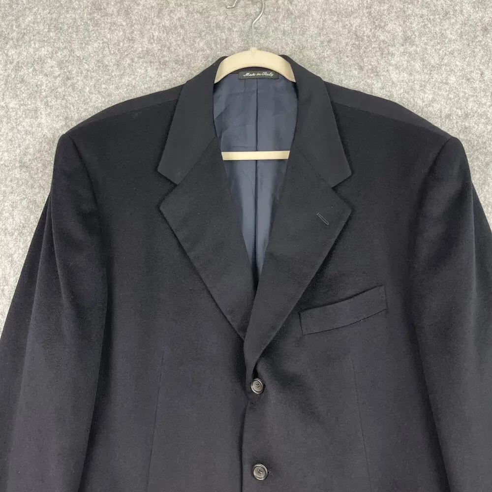 Pal Zileri Cashmere Blazer Sport Coat‎ Mens 56IT 46US Blue 3 Button Italy Made